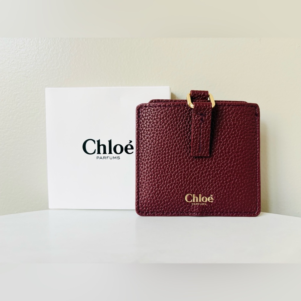Chloé Burgundy Vegan Leather Mirror